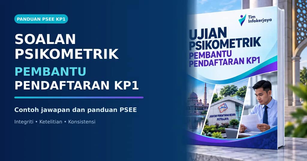 Calon membuat persediaan soalan psikometrik Pembantu Pendaftaran KP1